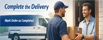 Particular confirmando la finalización de la entrega después de que el transporte haya terminado en ExusTrans